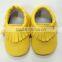 Wholesale Colorful Tassels Breathable Soft Baby Shoes Leather Baby Moccasin shoes