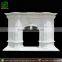 Classical Indoor Decorative White Marble Fireplace Mantel