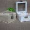Small handmade wooden keepsake box with clear lid