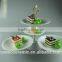 New Design Round & Square 3 PCS Plates One Layer Metal Wedding Cake Stand Wholesale