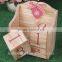 Pink wooden perpetual calendar desk calendar 2017