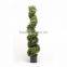 6ft Artificial Green Boxwood Spiral Potted Topiary Trees