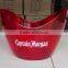 REIDZ 2017 Promotional clear acrylic Plastic ice bucket with handle champagne bucket