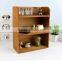 Zakka three layer retro wooden storage rack, fashion Home Furnishing storage cabinet