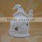 Santa Claus shape porcelain christmas decoration with LED light for home
