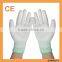 PU palm coated work gloves/ safety hand gloves / pu safety gloves