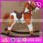 2016 wholesale fashion kids' wooden rocking horse toy, cheap wooden rocking horse W16D069