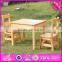 2016 new design natural solid wooden children table and chairs W08G172