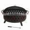 2016 High quality Round Cast Iron Copper Finish outdoor cast iron fire pit