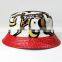fashion ourdoor sun hat bucket hat with PU leather brim
