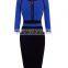 Women's Vintage Colorblock Career Bodycon Dress