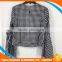 Women latest design custom embroidery check long sleeve shirt
