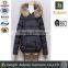2015 New Design Short Ladies Black Designer Coat With Hoody