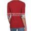 Women's Fashion 100% Cotton Half Sleeve Red Tee