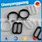 Black plastic adjustable sliding buckle for bra