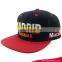 2017 New hot wholesale cotton twill fabric custome embroidered cool logo flat snapback caps and hats