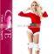 Long Sleeve Santa Hooded Costume Christmas Sexy Fantasy Costume