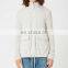 White Ottoman Textured Half Zip Sweatshirt