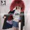 The Newest Popular Long Style Genuine Raccoon Fur Parka Jacket Women / Ladies Winter Jacket