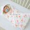 Baby Hooded Cartoon Printed Swaddle Blanket Soft Cotton Muslin Blankets