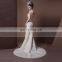 Gorgeous Mermaid V-neck Hollow-out Back Fish Style Lace & Beads Wedding Dress
