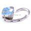 Factory Wholesale Jewelry Gentlewoman Bag Silver Plated Blue Bag Designs School Bag Hanger