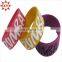 Eco-friendly silicone bracelet emboss and color filled