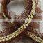 Gold Polyester Lurex Embroidery Mesh Lace Trim