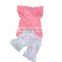 Butterfly Sleeve summer clothes boutique outfits baby girl clothing sets