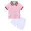Factory supply baby boys' summer clothing sets kids clothes set with polo shirt and short pant