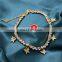 Women Butterfly anklet Gold Silver diamond anklet for Girl colorful charm bling chain Rhinestone jewelry