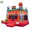 custom open air combo slide soccer football bouncer inflatable moon bounce  for party