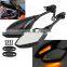 Black Turn Signals motorcycle rearview mirror Side Mirrors LED For Honda CBR600RR CBR1000RR CBR250R CBR500R SUZUKI GSX-R750 600