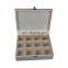 Natural eco-friendly simple useful style wood tea storage box packaging with clear lid