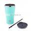 Stainless steel 530 ml Vacuum insulated water mug  Straw cup Double walled customized logo thermal leak proof coffee cup w/lid