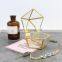 Geometric Clear Copper Glass Jewelry Box Storage Box Jewelry Display Glass Box for home decoration