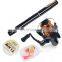 1.6m pocket Collapsible Fishing Rod Reel Combo Mini Pen Fishing Pole Kit  Pen Shape Folded Rod set  With metal spinning Reel