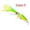 14cm Matsumoto Luya Plastic Squid with Whisker Bait 40g Horse Mouth Bionic Simulation Fishing Bait Wholesale
