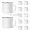 4oz food grade white sublimation enamel mug no handl