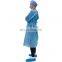 Disposable PE Protective Gowns Non Woven Blue Level 2 Gown Ready To Ship