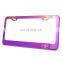Neo Chrome Titanium Blue Stainless Steel Car License Plate Number Frame for US
