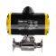 COVNA DN40 1.5 inch 3 Way L Port Tri Clamp Connection SS316 Single Acting Pneumatic Actuator Sanitary Ball Valve