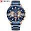 CURREN 8363 Men Quartz Watch With Logo Stainless Steel Japan Quartz Chronograph Business Men Wrist Watches
