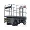 Triangular caterpillar work platform height for greenhouse