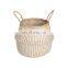 ZigZag White & Natural Seagrass Belly Basket Plant Holder Storage Basket Decor Home Wholesale