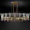 Custom design living room hotel wedding  high ceiling glass pendant lights lighting luxury modern   RAVELLE Round chandelier