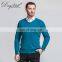 Classic Style Men's V-Neck 12 Gauge Solid Color Cashmere Blend Sweater Knitted Winter Wear Anti-Wrinkle Anti-Pilling Features