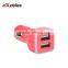 Dual car charger 5v 2A car charger usb mp3 player for Iphone5, Samsung phones