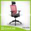 Ventilo office chair, blue mesh chair, adjustable headrest, gray bracket, adjustable seat, armrest, lumbar, nylon base