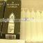 Different size and weight white candles